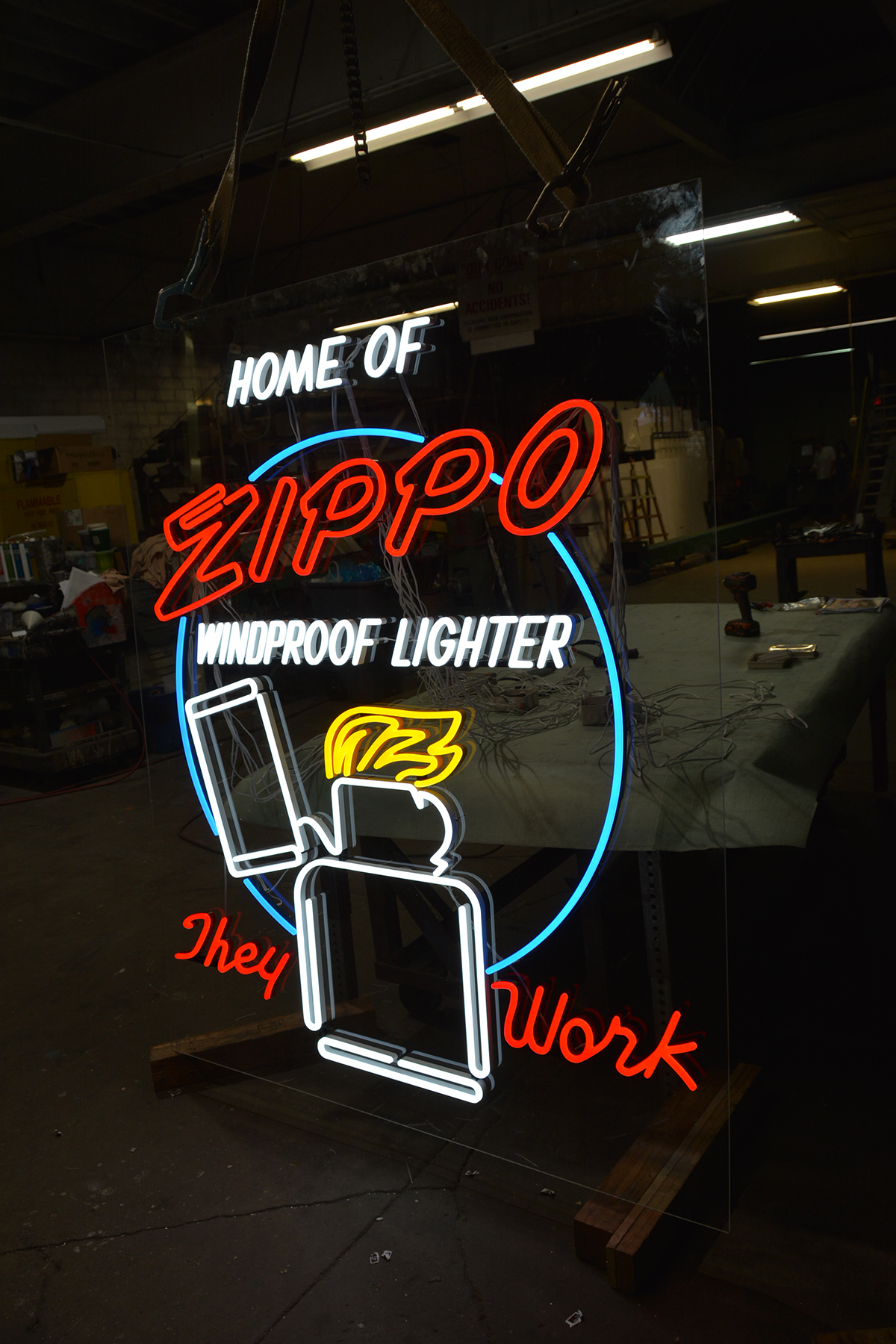 Zippo & Case Knives Signage: A Neon to LED Transformation